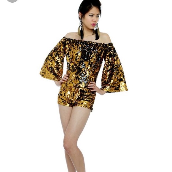 Carmelita Couture Sequin Romper EUC - Picture 3 of 7